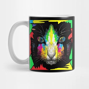 Painted Neon Cat Mug